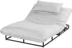 Sale Emma Loungeliege, schwarz/marmor, Alu/Sunbrella, 196x125x41 cm, Rückenlehne verstellbar Sunbrella-Gartenmöbel|Gartenliegen