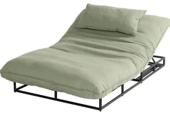 Sale Emma Loungeliege, schwarz/grün, Alu/Sunbrella, 196x125x41 cm, Rückenlehne verstellbar Sunbrella-Gartenmöbel|Gartenliegen