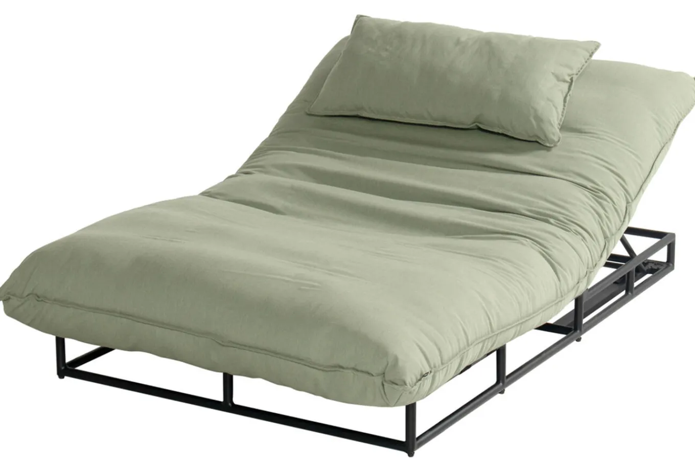 Sale Emma Loungeliege, schwarz/grün, Alu/Sunbrella, 196x125x41 cm, Rückenlehne verstellbar Sunbrella-Gartenmöbel|Gartenliegen