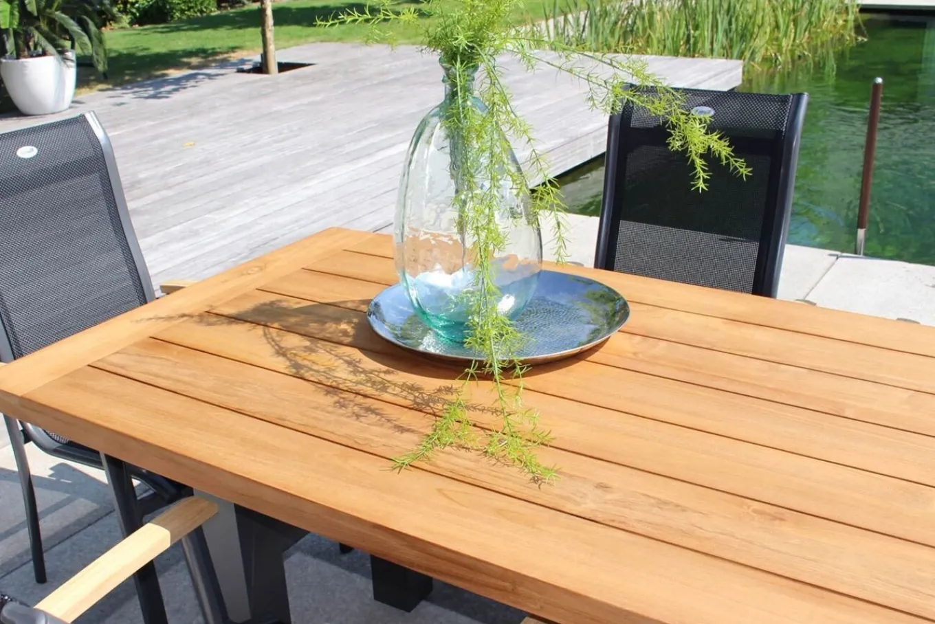 Online Exklusivmodell YasmaniEsstisch, xerix/natur, Alu/Teak, 240x100cm Gartentische