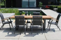 Online Exklusivmodell YasmaniEsstisch, xerix/natur, Alu/Teak, 240x100cm Gartentische