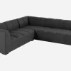 New Finn Ecklounge, schwarz, Aluminium, Sunbrella, 6 Personen, UV-beständig und pflegeleicht Sunbrella-Gartenmöbel
