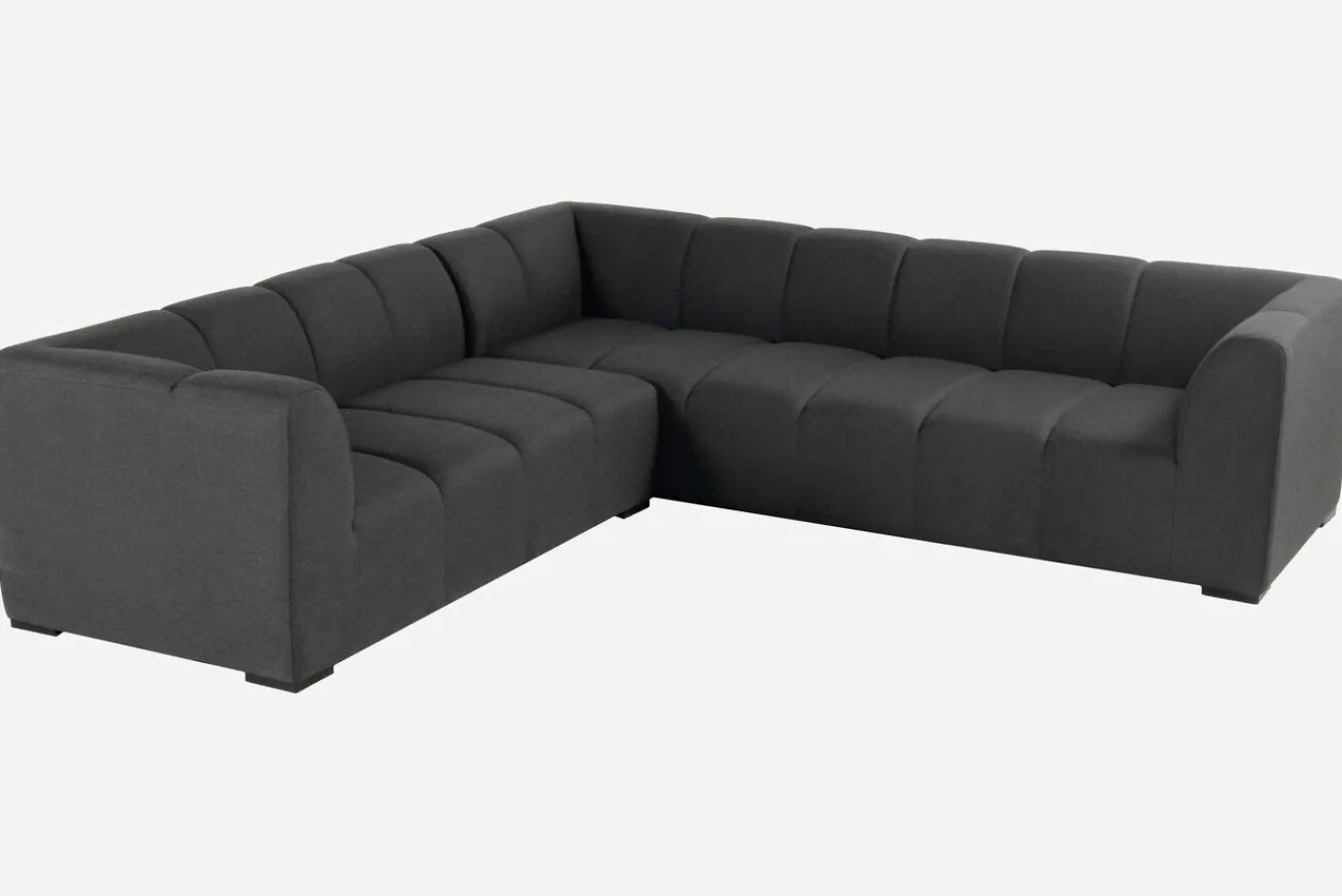 New Finn Ecklounge, schwarz, Aluminium, Sunbrella, 6 Personen, UV-beständig und pflegeleicht Sunbrella-Gartenmöbel