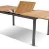 Clearance Garten-Essgruppe, xerix-anthrazit, Alu/Teakholz, 4x4 Textilen, 210/150x90 cm, 8 Personen Garten-Essgruppen