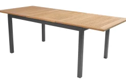 Clearance Garten-Essgruppe, xerix-anthrazit, Alu/Teakholz, 4x4 Textilen, 210/150x90 cm, 8 Personen Garten-Essgruppen