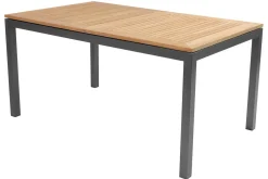 New Garten-Essgruppe, xerix-anthrazit, Alu/Teakholz, 210/150x90 cm, 6 Personen Garten-Essgruppen