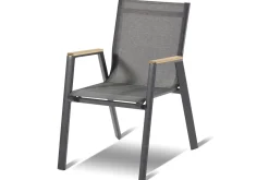 Clearance Garten-Essgruppe, xerix-anthrazit, Alu/HPL, 260/160x90 cm, 6 Sessel Garten-Essgruppen