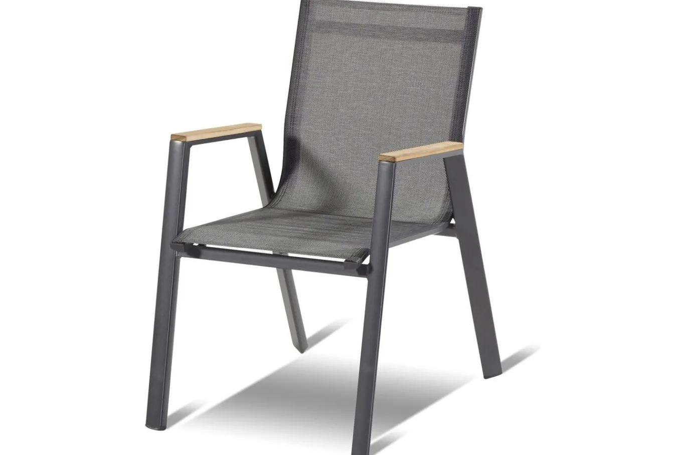 Clearance Garten-Essgruppe, xerix-anthrazit, Alu/HPL, 260/160x90 cm, 6 Sessel Garten-Essgruppen