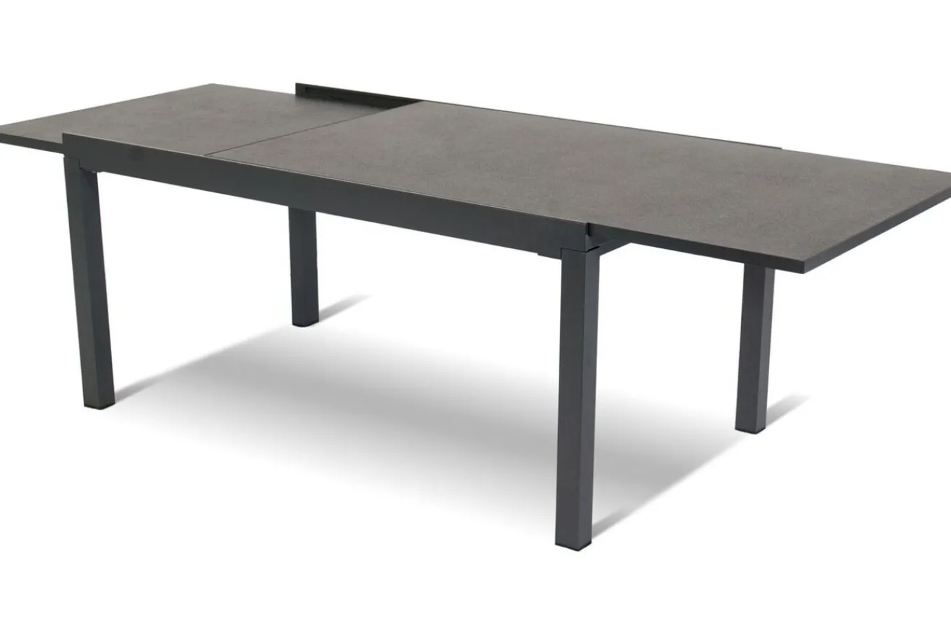 Clearance Garten-Essgruppe, xerix-anthrazit, Alu/HPL, 260/160x90 cm, 6 Sessel Garten-Essgruppen
