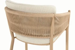 Discount Shades of Colour Altea Diningsessel, cappuccino/beige, Polyester/Rope-Geflecht, 58 x 62 x 81 cm, inkl. Kissen und ergonomischer Rückenlehne Gartenstühle & Gartensessel|Rope-Gartenmöbel