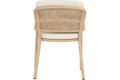 Discount Shades of Colour Altea Diningsessel, cappuccino/beige, Polyester/Rope-Geflecht, 58 x 62 x 81 cm, inkl. Kissen und ergonomischer Rückenlehne Gartenstühle & Gartensessel|Rope-Gartenmöbel