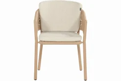 Discount Shades of Colour Altea Diningsessel, cappuccino/beige, Polyester/Rope-Geflecht, 58 x 62 x 81 cm, inkl. Kissen und ergonomischer Rückenlehne Gartenstühle & Gartensessel|Rope-Gartenmöbel