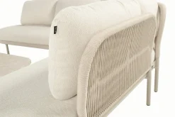 Outlet Shades of Colour Bilbao Gartenlounge, sand/beige, Alu/Polyester/Rope-Geflecht, inkl. Polster Gartenlounge|Aluminium-Gartenmöbel