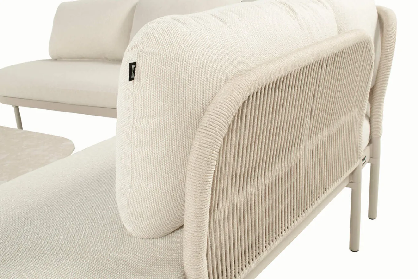 Outlet Shades of Colour Bilbao Gartenlounge, sand/beige, Alu/Polyester/Rope-Geflecht, inkl. Polster Gartenlounge|Aluminium-Gartenmöbel