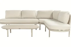 Outlet Shades of Colour Bilbao Gartenlounge, sand/beige, Alu/Polyester/Rope-Geflecht, inkl. Polster Gartenlounge|Aluminium-Gartenmöbel