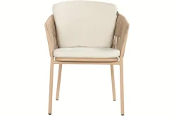 Sale Shades of Colour Sevilla Diningsessel, cappuccino/beige, Polyester/Rope-Geflecht, 63 x 57 x 75 cm, inkl. Polster Gartenstühle & Gartensessel|Rope-Gartenmöbel