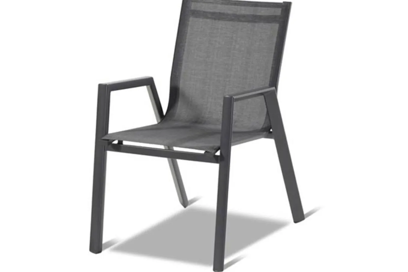 Hot Sondermodell Xanadu / Aruba Garten-Essgruppe, xerix/anthrazit, Alu/Glaskeramik, 10 Stapelsessel, 220/280x100cm Garten-Essgruppen