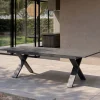 Clearance Sondermodell Xanadu / Aruba Garten-Essgruppe, xerix/anthrazit, Alu/Glaskeramik, 8 Klappstühle, 220/280x100cm Garten-Essgruppen|Aluminium-Gartenmöbel