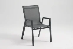Discount Sondermodell Xanadu / Aruba Garten-Essgruppe, xerix/anthrazit, Alu/Glaskeramik, 6 Stapelsessel, 220/280x100cm Garten-Essgruppen|Aluminium-Gartenmöbel