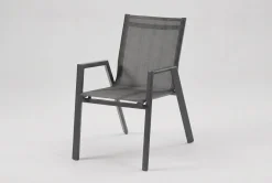 Discount Sondermodell Xanadu / Aruba Garten-Essgruppe, xerix/anthrazit, Alu/Glaskeramik, 6 Stapelsessel, 220/280x100cm Garten-Essgruppen|Aluminium-Gartenmöbel