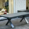Clearance Sondermodell Xanadu / Aruba Set, xerix/anthrazit, Alu/Glaskeramik, 10 Stapelsessel, 220/280x100cm Garten-Essgruppen|Aluminium-Gartenmöbel