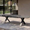 Sale Sondermodell Xanadu / Alice Comfort Set, xerix/anthrazit, Alu/Glaskeramik, 6 Stapelsessel, 220/280x100cm Garten-Essgruppen|Aluminium-Gartenmöbel