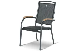 Clearance Sondermodell Xanadu / Raffaelo Garten-Essgruppe, xerix/anthrazit, Alu/Glaskeramik, 8 Stapelsessel, 220/280x100cm Garten-Essgruppen