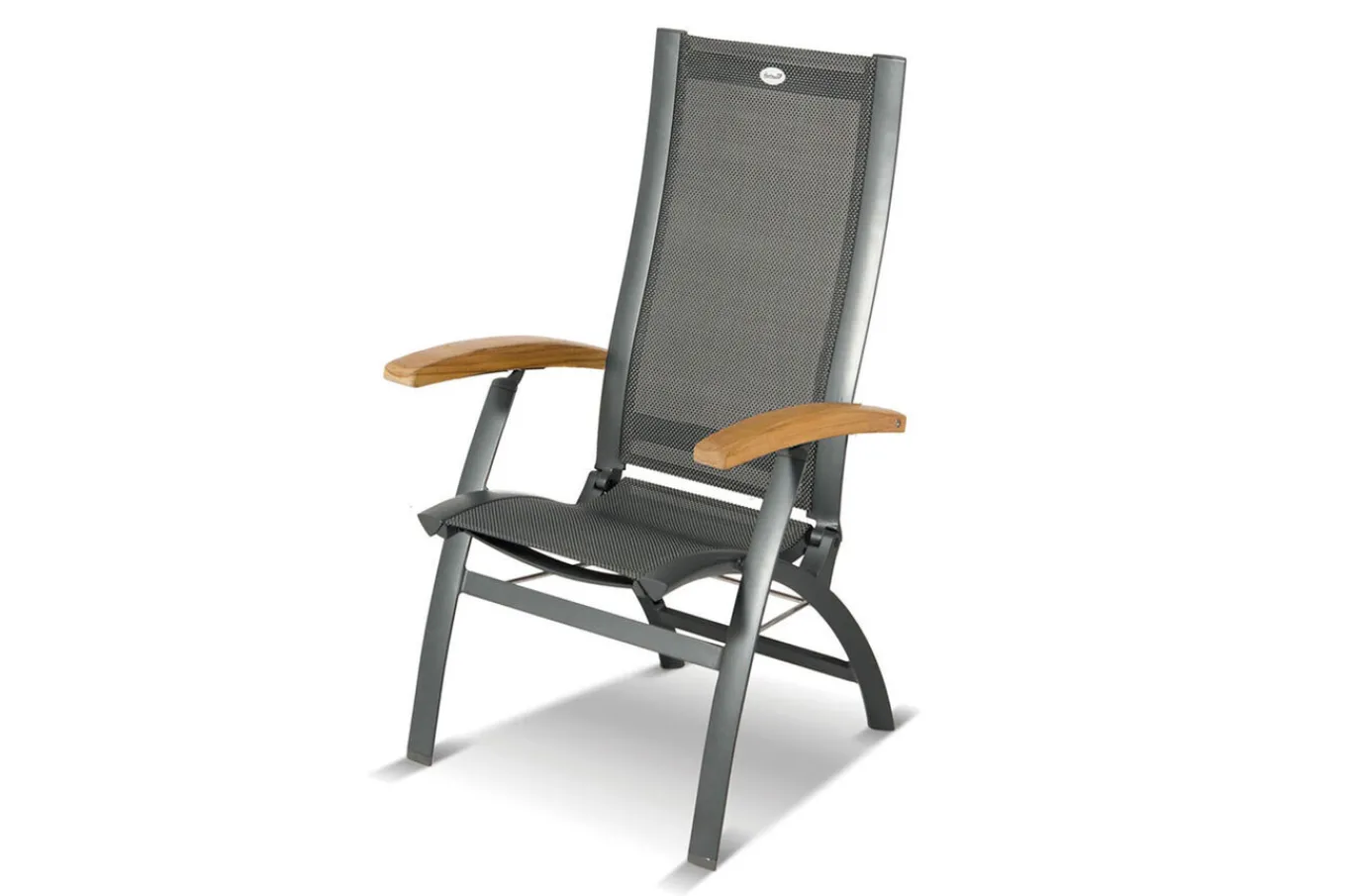 Best Sondermodell Xanadu / Primo Garten-Essgruppe, xerix/natur, Alu/Teak/Glaskeramik, 10 Klappstühle, 220/280x100cm, X-Gestell, Teak Armlehnen Garten-Essgruppen|Aluminium-Gartenmöbel