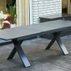 Online Sondermodell Xanadu / Aruba Garten-Essgruppe, xerix/anthrazit, Alu/Glaskeramik, 2 Stapelsessel, 8 Klappstühle, 220/280x100cm Garten-Essgruppen