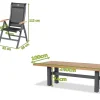 Best Sondermodell Yasmani/Alice Garten-Essgruppe, xerix, Alu/Teakholz, 4x4 Textilen, 240x100cm, 8 Klappstühle Garten-Essgruppen