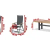 Discount Sondermodell Yasmani/Raffaelo Garten-Essgruppe, xerix, Alu/Teakholz, 240x100cm, 6 Stapel-, 2 Klappstühle Garten-Essgruppen
