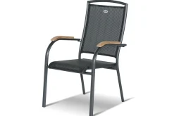 Discount Sondermodell Yasmani/Raffaelo Garten-Essgruppe, xerix, Alu/Teakholz, 240x100cm, 6 Stapel-, 2 Klappstühle Garten-Essgruppen