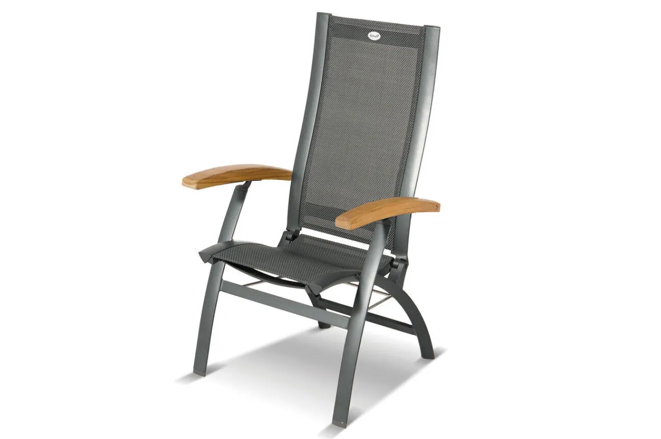 Hot Sondermodell Yasmani / Primo Garten-Essgruppe, xerix/natur, Alu/Teak/Glaskeramik, 6 Klappstühle, 240x100cm, Teak Armlehnen Garten-Essgruppen|Aluminium-Gartenmöbel