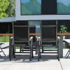 Sale Sondermodell Yasmani/Alice Garten-Essgruppe, xerix, Alu/Teakholz, 4x4 Textilen, 240x100cm, 6 Klappstühle Garten-Essgruppen
