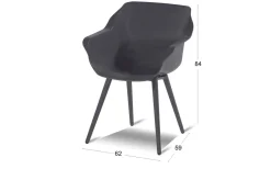 Sophie Studio Armlehnensessel, xerix, Alu / Kunststoff, 59 x 62 x 84 cm Aluminium-Gartenmöbel|Gartenstühle & Gartensessel