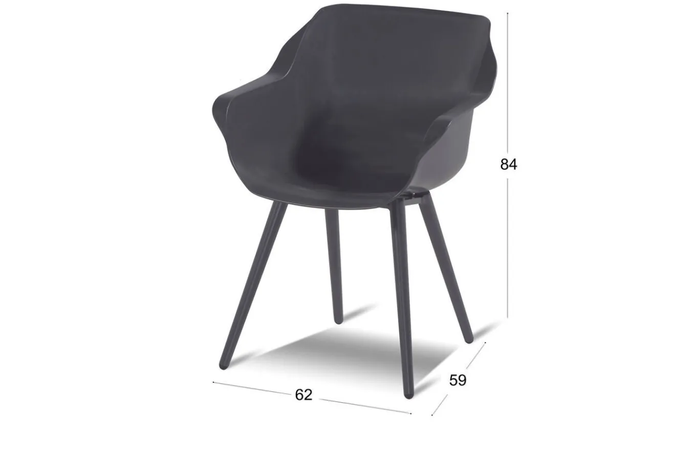 Sophie Studio Armlehnensessel, xerix, Alu / Kunststoff, 59 x 62 x 84 cm Aluminium-Gartenmöbel|Gartenstühle & Gartensessel