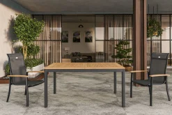 Best South Wales Ausziehtisch, xerix/natur, Alu/Teak, 150/210x90cm, mit Synchronauszug Gartentische