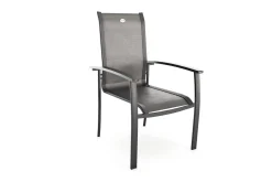 Best Tanger/Alice Comfort Garten-Essgruppe, xerix/grey wood, Aluminium/Keramik, 228x105cm, 6 Stapelsessel Garten-Essgruppen|Aluminium-Gartenmöbel