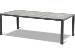 Sale Tanger/Aruba Garten-Essgruppe, xerix/grey wood, Aluminium/Keramik, 228x105cm, 6 Stapelsessel Garten-Essgruppen|Aluminium-Gartenmöbel
