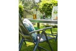 Discount Xanadu / Alice Comfort Garten-Essgruppe, xerix/anthrazit, Alu/Teakholz, 8 Klappstühle, 220x100cm Garten-Essgruppen