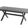 Discount Xanadu / Alice Garten-Essgruppe, xerix/natur, Alu/Teak/Glaskeramik, 4x4 Textilen, 8 Klappstühle, 160/220x100cm, Teak Armlehnen Aluminium-Gartenmöbel