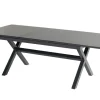 Best Xanadu / Alice Garten-Essgruppe, xerix/natur, Alu/Teak/Glaskeramik, 4x4 Textilen, 6 Klappstühle, 160/220x100cm, Teak Armlehnen Garten-Essgruppen|Aluminium-Gartenmöbel