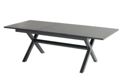 Best Xanadu / Alice Garten-Essgruppe, xerix/natur, Alu/Teak/Glaskeramik, 4x4 Textilen, 6 Klappstühle, 160/220x100cm, Teak Armlehnen Garten-Essgruppen|Aluminium-Gartenmöbel