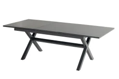 Online Xanadu / Alice Garten-Essgruppe, xerix/natur, Alu/Teak/Glaskeramik, 4x4 Textilen, 4 Klappstühle, 160/220x90cm, Teak Armlehnen Garten-Essgruppen|Aluminium-Gartenmöbel