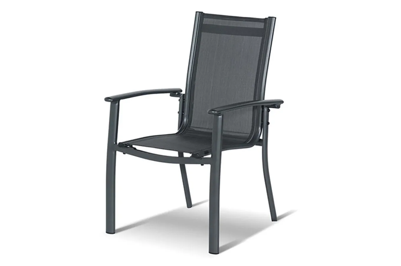 Clearance Xanadu / Alice Garten-Essgruppe, xerix, Alu/Textilene/Glaskeramik, 6 Stapelsessel, 2 Klappstühle, 160/220x100cm Garten-Essgruppen|Aluminium-Gartenmöbel