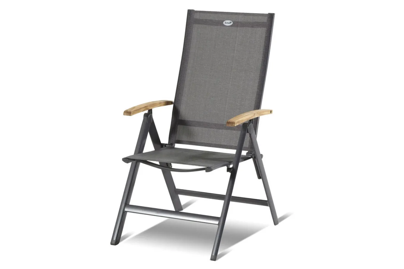 New Xanadu / Aruba Garten-Essgruppe, xerix/natur, Alu/Teak/Glaskeramik, 4 Klappstühle, 160/220x100cm, Teak Armlehnen Garten-Essgruppen|Aluminium-Gartenmöbel