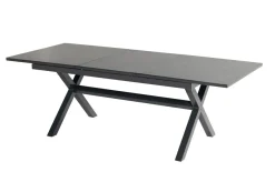 Outlet Xanadu / Aruba Garten-Essgruppe, xerix, Alu/Textilene/Glaskeramik, 8 Stapelsessel, 160/220x100cm Garten-Essgruppen|Aluminium-Gartenmöbel