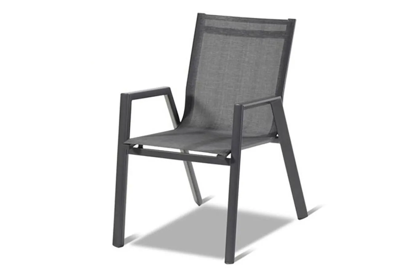 Online Xanadu / Aruba Garten-Essgruppe, xerix, Alu/Textilene/Glaskeramik, 4 Stapelsessel, 160/220x100cm Garten-Essgruppen|Aluminium-Gartenmöbel