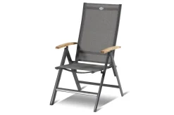 Best Xanadu / Aruba Garten-Essgruppe, xerix/natur, Alu/Teak/Glaskeramik, 2 Dining Sessel, 4 Klappstühle, 160/220x100cm, Teak Armlehnen Garten-Essgruppen|Aluminium-Gartenmöbel
