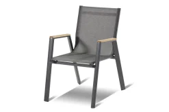Sale Xanadu / Aruba Garten-Essgruppe, xerix/natur, Alu/Teak/Glaskeramik, 4 Dining Sessel, 2 Klappstühle, 160/220x100cm, Teak Armlehnen Garten-Essgruppen|Aluminium-Gartenmöbel